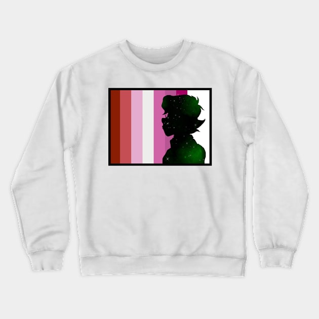 Galaxy Pidge Lesbian Pride Crewneck Sweatshirt by QZineArt